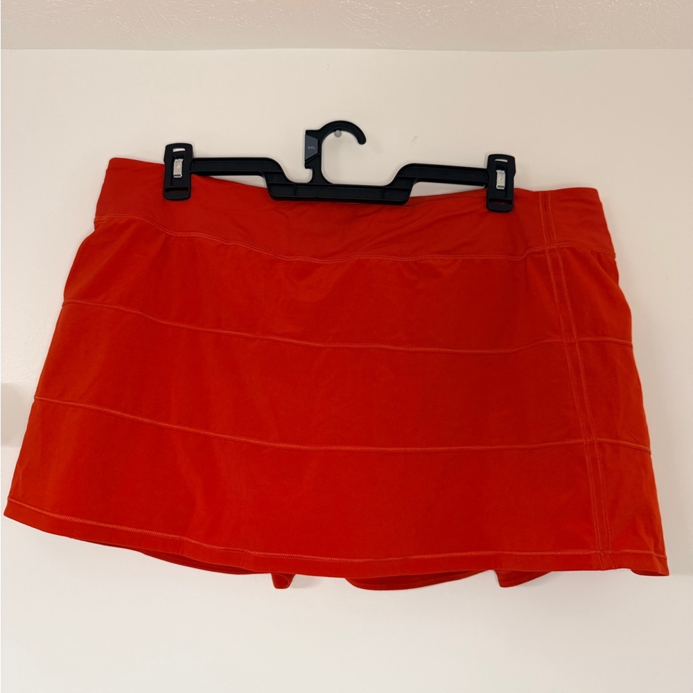Lululemon Red Athletic Skort Size 18 Built-In Shorts
